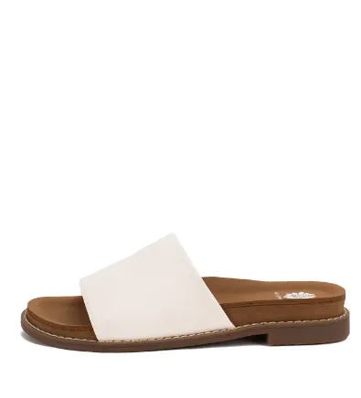 White Wide Band Sandal