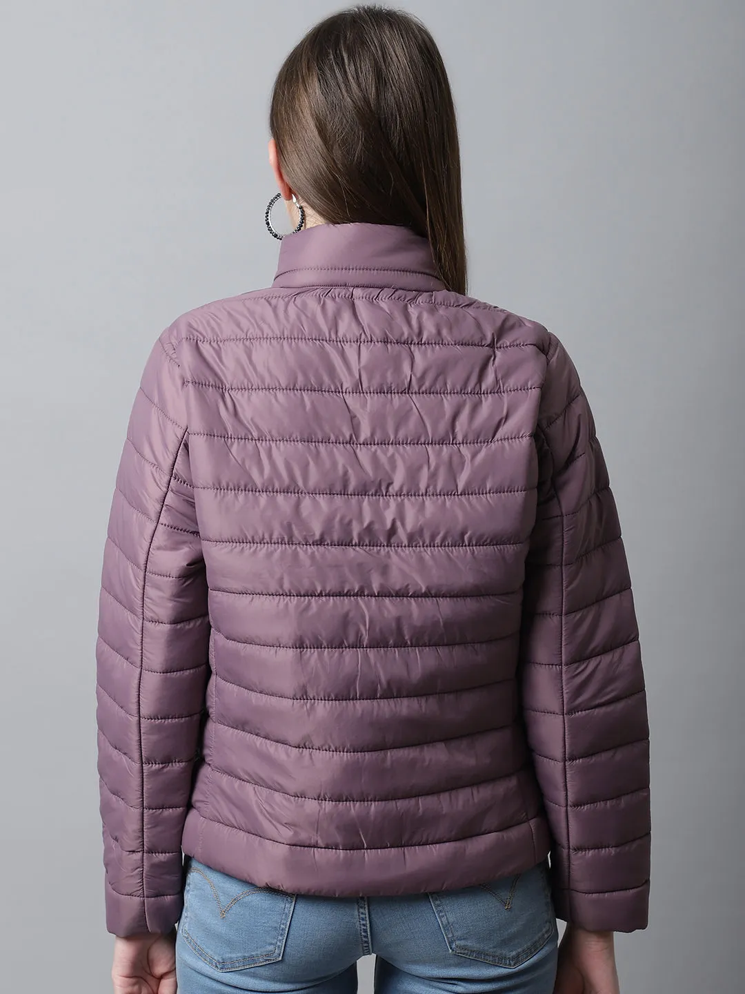 Women's Casual  Purple Quilted  Jacket