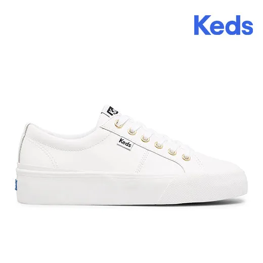 Women's Jump Kick Duo Leather White | WH64960