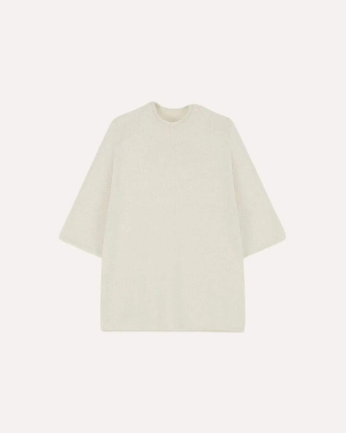 Wool Tee Sweater Half Collar